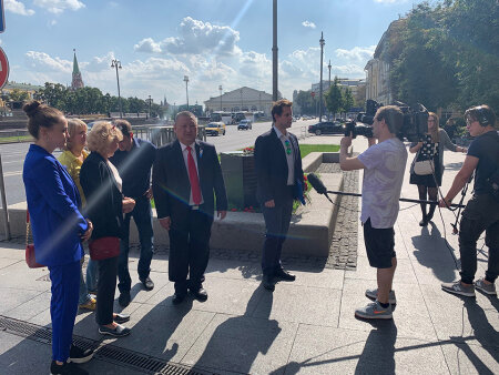 Общественные мероприятия против терроризма в Москве.