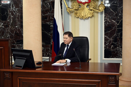 Глава Верховного Суда России Вячеслав Лебедев выступил на церемонии открытия нового здания Восьмого кассационного суда